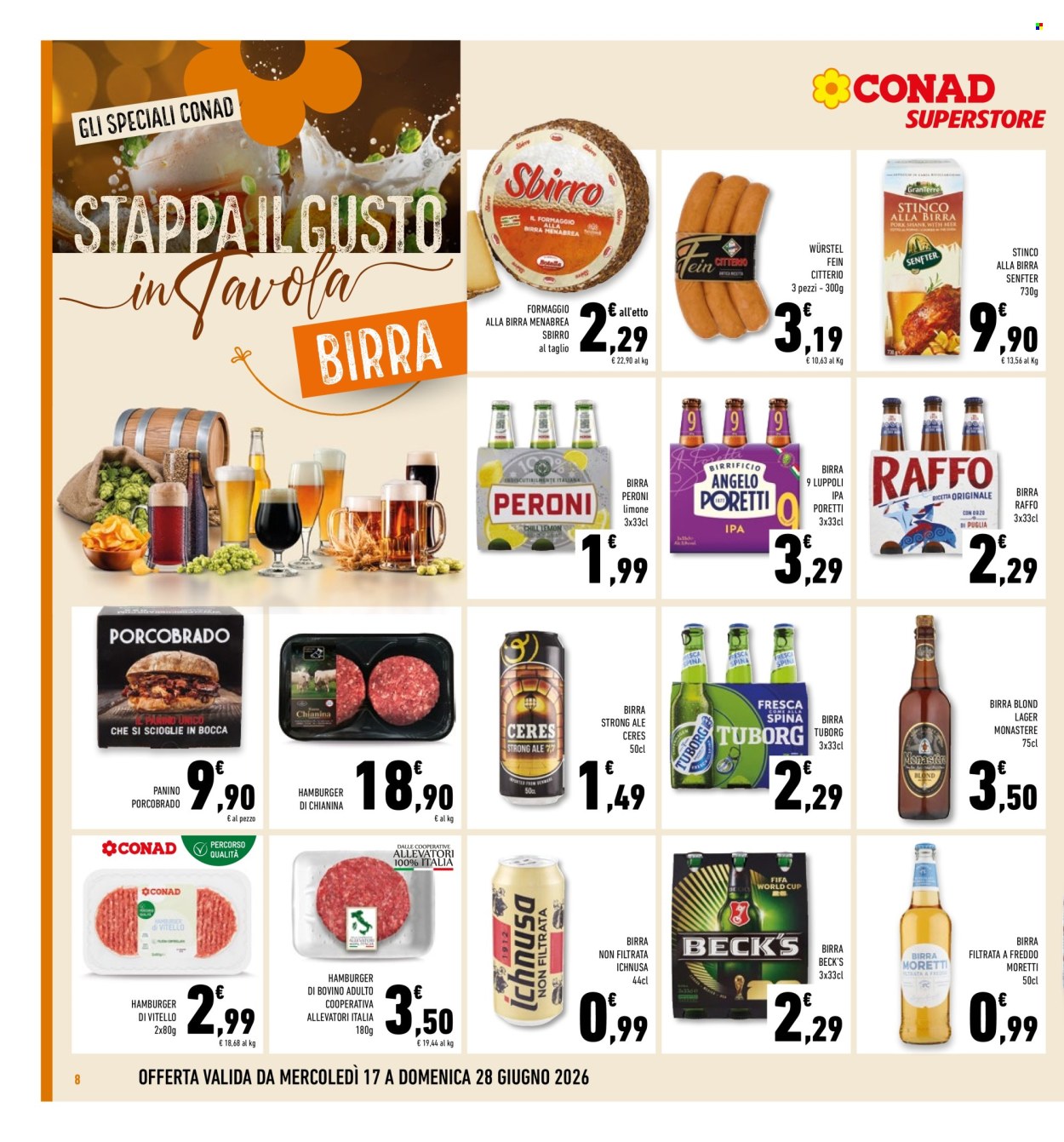 Volantino Conad - 17/6/2026 - 28/6/2026. Pagina 8