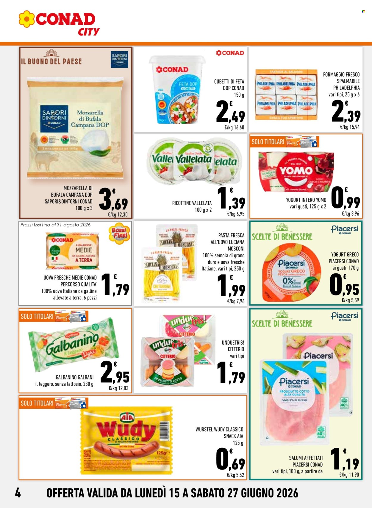 Volantino Conad City - 15/6/2026 - 27/6/2026. Pagina 4