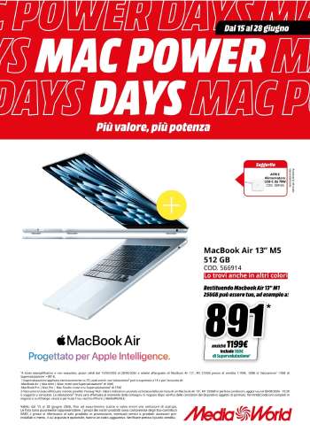 Volantino MediaWorld - 15/6/2026 - 28/6/2026.