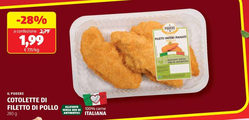 COTOLETTE DI FILETTO DI POLLO