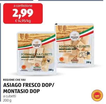 ASIAGO FRESCO DOP/ MONTASIO DOP