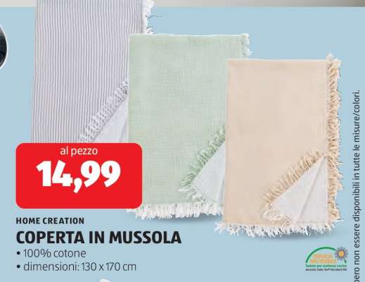 HOME CREATION COPERTA IN MUSSOLA