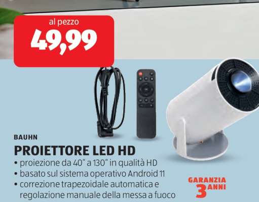 BAUHN PROIETTORE LED HD