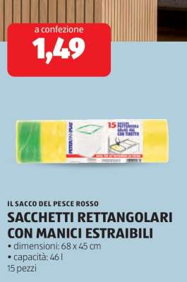 SACCHETTI RETTANGOLARI CON MANICI ESTRAIBILI