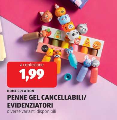 HOME CREATION PENNE GEL CANCELLABILI/EVIDENZIATORI