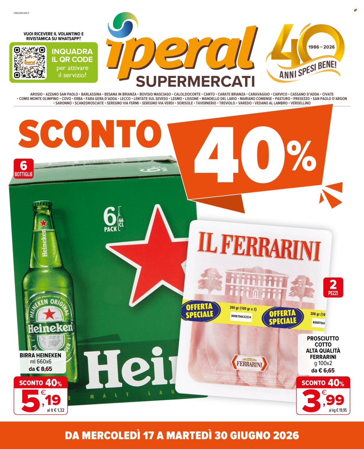 Volantino Iperal - 17/6/2026 - 30/6/2026. Pagina 1