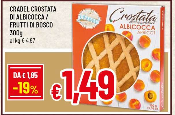CRADEL CROSTATA DI ALBICOCCA / FRUTTI DI BOSCO