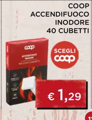 COOP ACCENDIFUOCO INODORE 40 CUBETTI