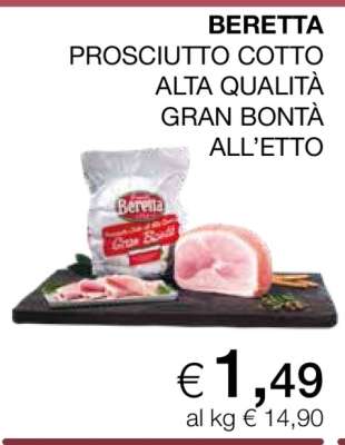 BERETTA prosciutto cotto