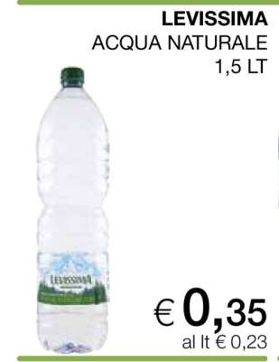 LEVISSIMA ACQUA NATURALE 1,5 LT