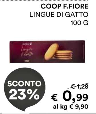 COOP F.FIORE LINGUE DI GATTO 100 G