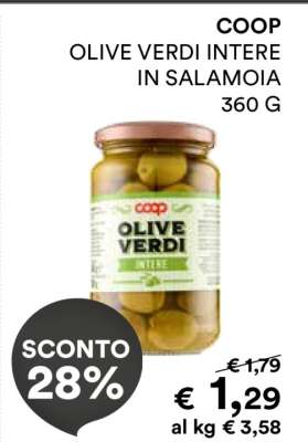 COOP Olive Verdi Intere in Salamoia