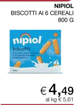 Nipiol Biscotti ai 6 Cereali