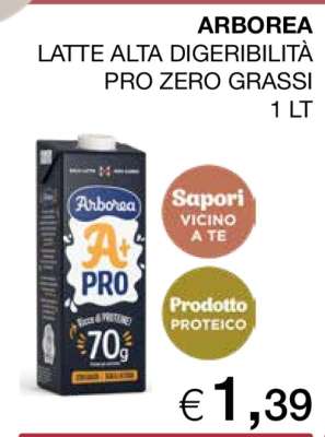 ARBOREA LATTE ALTA DIGERIBILITÀ PRO ZERO GRASSI
