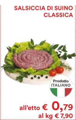 Salsiccia di suino classica