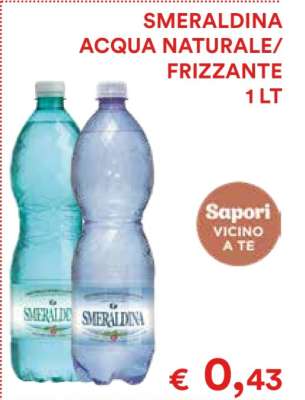 SMERALDINA ACQUA NATURALE/FRIZZANTE 1 LT