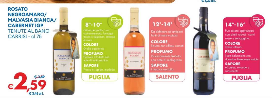 ROSATO NEGROAMARO/ MALVASIA BIANCA/ CABERNET IGP