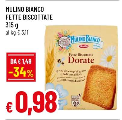 MULINO BIANCO Fette Biscottate