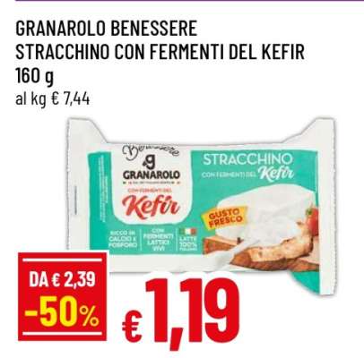 GRANAROLO BENESSERE STRACCHINO CON FERMENTI DEL KEFIR