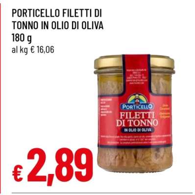 PORTICELLO FILETTI DI TONNO IN OLIO DI OLIVA
