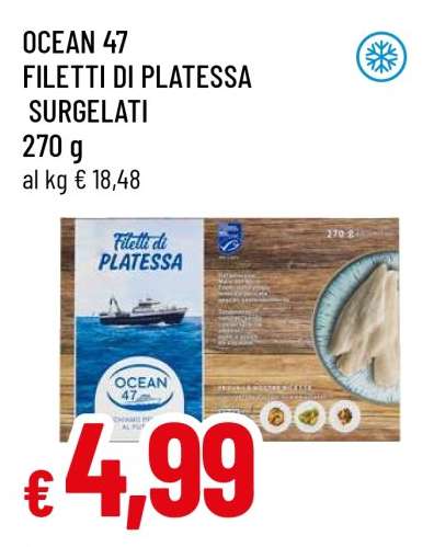OCEAN 47 FILETTI DI PLATESSA SURGELATI