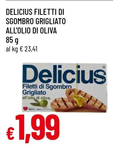 DELICIUS FILETTI DI SGOMBRO GRIGLIATO ALL'OLIO DI OLIVA