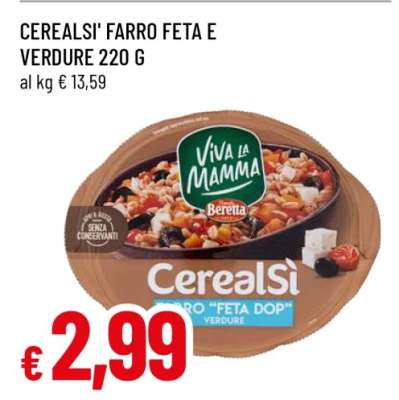 CEREALSI' FARRO FETA E VERDURE 220 G