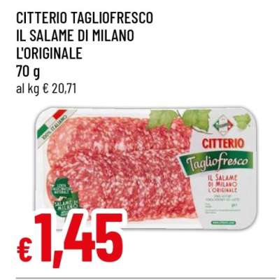 CITTERIO TAGLIOFRESCO IL SALAME DI MILANO L'ORIGINALE