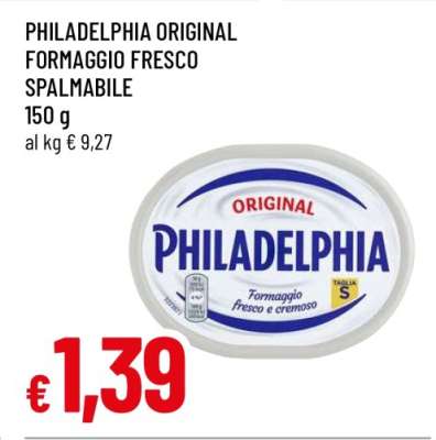 PHILADELPHIA ORIGINAL FORMAGGIO FRESCO SPALMABILE
