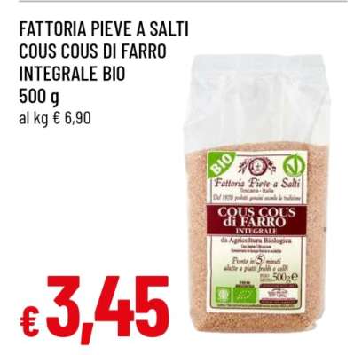 Fattoria Pieve a Salti Cous Cous di Farro Integrale Bio