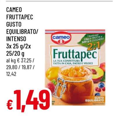 Cameo Fruttapec Gusto Equilibrato/Intenso