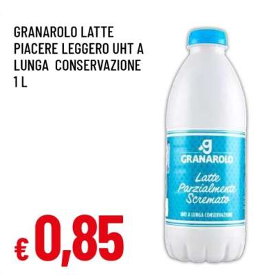GRANAROLO LATTE PIACERE LEGGERO UHT A LUNGA CONSERVAZIONE 1 L