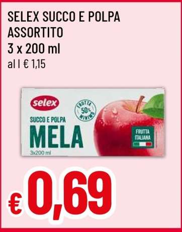 SELEX succo e polpa assortito
