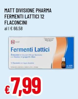 MATT DIVISIONE PHARMA FERMENTI LATTICI 12 FLACONCINI