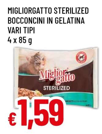 Migliorgatto Sterilized Bocconcini in Gelatina Vari Tipi