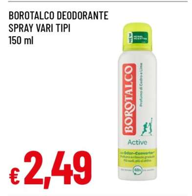 BOROTALCO DEODORANTE SPRAY VARI TIPI