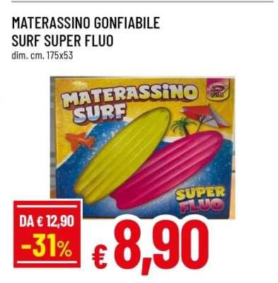 MATERASSINO GONFIABILE SURF SUPER FLUO