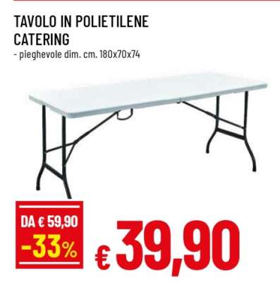 TAVOLO IN POLIETILENE CATERING