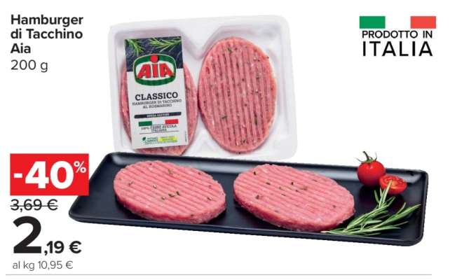 Hamburger di tacchino Aia