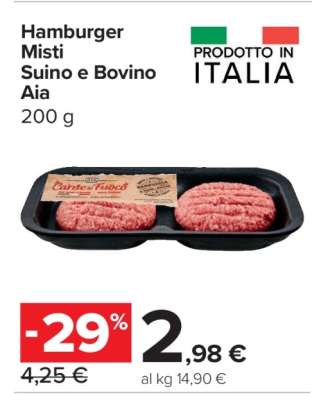 Hamburger Misti Suino e Bovino Aia