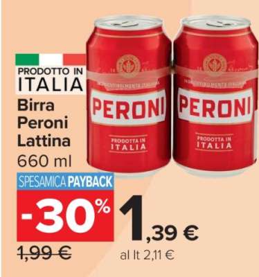 Birra Peroni Lattina