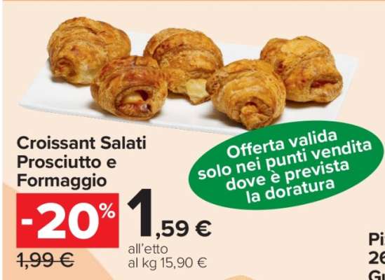 Croissant Salati Prosciutto e Formaggio