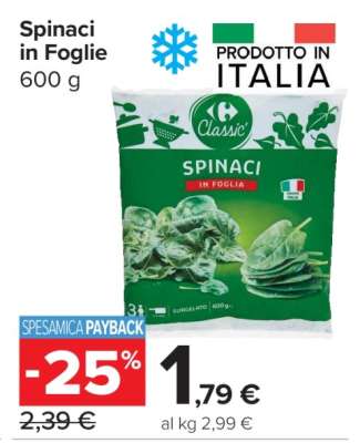 Spinaci in Foglie
