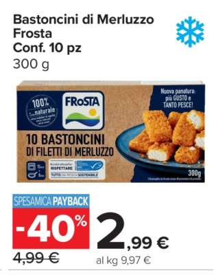 BASTONCINI DI MERLUZZO FROSTA