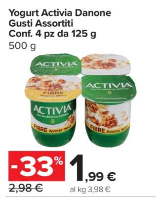 Yogurt Activia Danone Gusti Assortiti