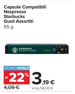 Capsule Compatibili Nespresso Starbucks Gusti Assortiti