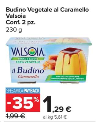 Budino Vegetale al Caramello Valsoia