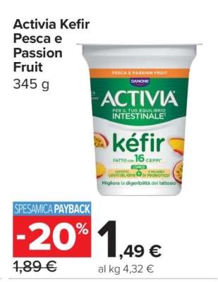 Activia Kefir Pesca e Passion Fruit