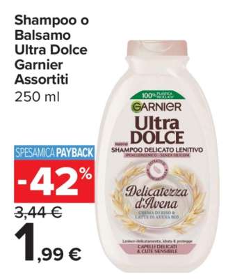 Shampoo o Balsamo Ultra Dolce Garnier Assortiti