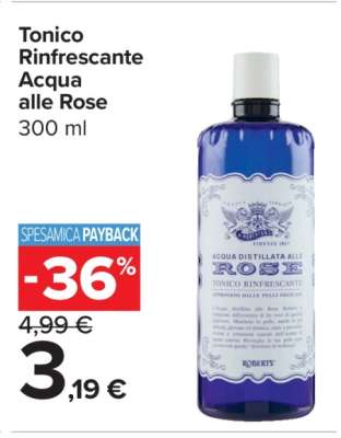 Tonico Rinfrescante Acqua alle Rose